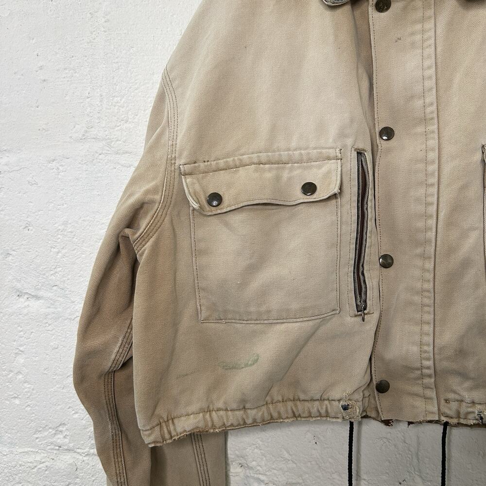 Vintage Carhartt Wool-Lined Cropped Duster Coat “Sand” - Picture 5 of 14